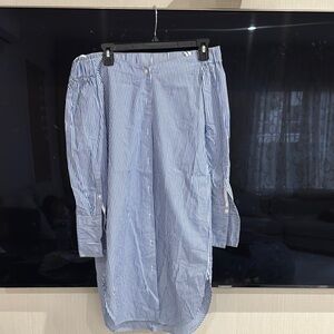 rag & bone Blue Asymmetrical Midi Dress